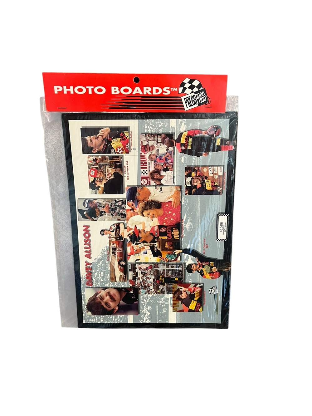 Vintage Davey Allison 1993 Photo Board Racing Stats NASCAR Motorsports Racing